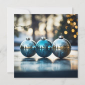 Kerstkaart met feestelijke decoratie (Voorkant)