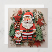 Kerstkaart met feestelijke decoratie (Voorkant / Achterkant)