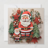 Kerstkaart met feestelijke decoratie (Voorkant)