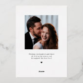 Kerstkaart met feestelijke feestelijke Folie Folie Feestdagenkaart (Achterkant)