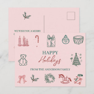 Kerstkaart met Feestelijke Feestgroet Feestdagenkaart