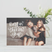 Kerstkaart met feestelijke foto (Staand voorkant)