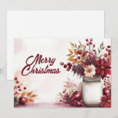 Kerstkaart met feestelijke groet (Voorkant / Achterkant)