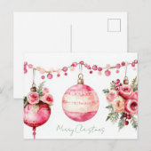 Kerstkaart met feestelijke groet briefkaart (Voorkant / Achterkant)