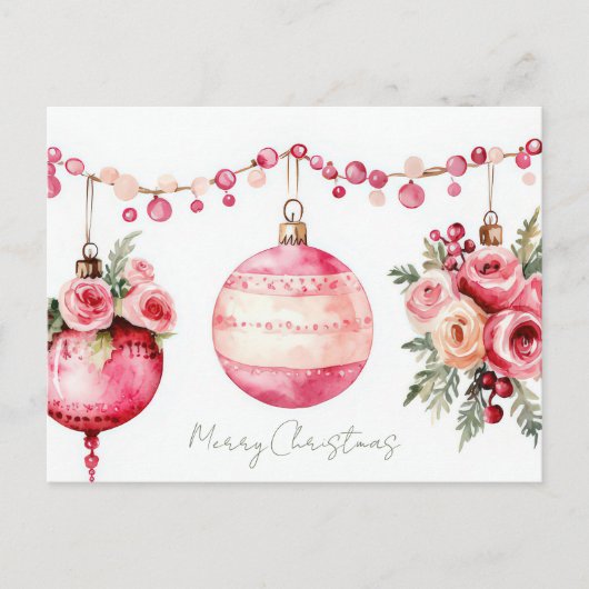 Kerstkaart met feestelijke groet briefkaart (Voorkant)