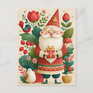 Kerstkaart met feestelijke groet briefkaart