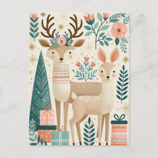 Kerstkaart met feestelijke groet briefkaart