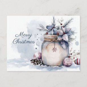 Kerstkaart met feestelijke groet briefkaart