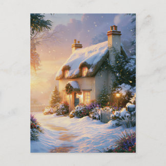 Kerstkaart met feestelijke groet briefkaart
