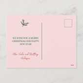 Kerstkaart met feestelijke kerstwensen feestdagenkaart (Achterkant)