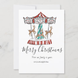 Kerstkaart met feestelijke rendieren kaart