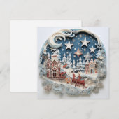 Kerstkaart met feestelijke versiering (Voorkant / Achterkant)