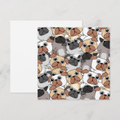 Kerstkaart met feestneuzen (Voorkant / Achterkant)