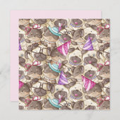 Kerstkaart met feestneuzen mopshonden (Voorkant / Achterkant)