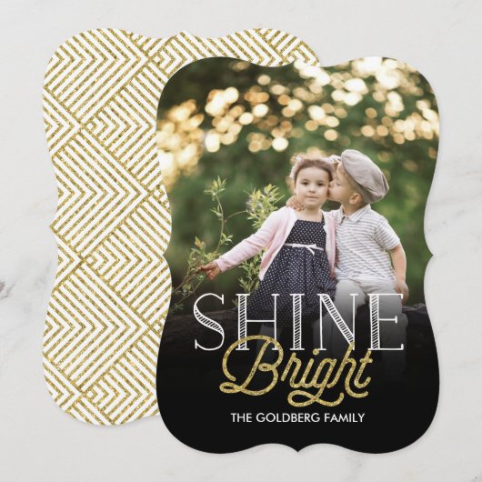 Kerstkaart met fel licht (Voorkant / Achterkant)