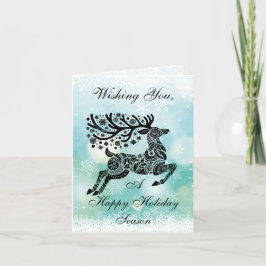 Kerstkaart met felicitatie voor een fijne vakantie feestdagen kaart