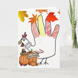 Kerstkaart met felicitatie voor Thanksgiving Day Feestdagen Kaart