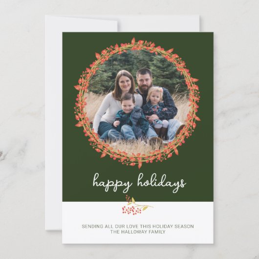 Kerstkaart met fijne feestdagen voor het hele gezi (Voorkant)