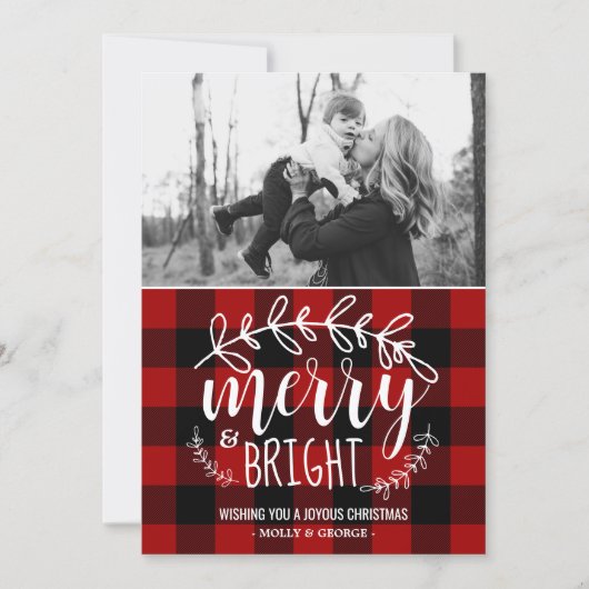 Kerstkaart met fijne feestdagen voor het hele gezi (Voorkant)