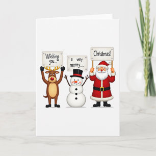 Kerstkaart met fijne kerstwensen kaart