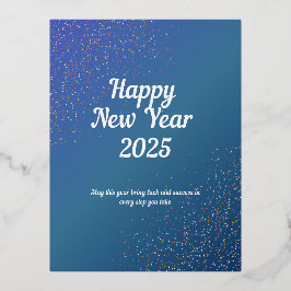 Kerstkaart met folie feestdagen briefkaart