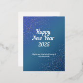 Kerstkaart met folie feestdagen briefkaart (Voorkant / Achterkant)