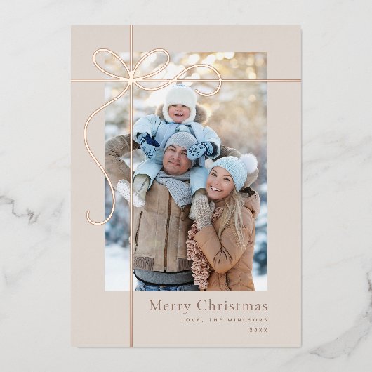 Kerstkaart met folie feestdagenkaart (Voorkant)