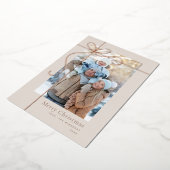 Kerstkaart met folie feestdagenkaart (Gedraaid)