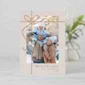 Kerstkaart met folie feestdagenkaart (Staand Voorkant)