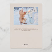 Kerstkaart met folie feestdagenkaart (Achterkant)