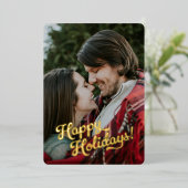 Kerstkaart met folie feestdagenkaart (Staand Voorkant)