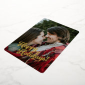 Kerstkaart met folie feestdagenkaart (Gedraaid)