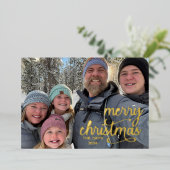 Kerstkaart met folie feestdagenkaart (Staand Voorkant)