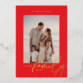 Kerstkaart met folie feestdagenkaart