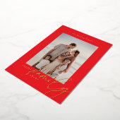 Kerstkaart met folie feestdagenkaart (Gedraaid)