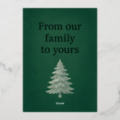 Kerstkaart met folie feestdagenkaart (Achterkant)