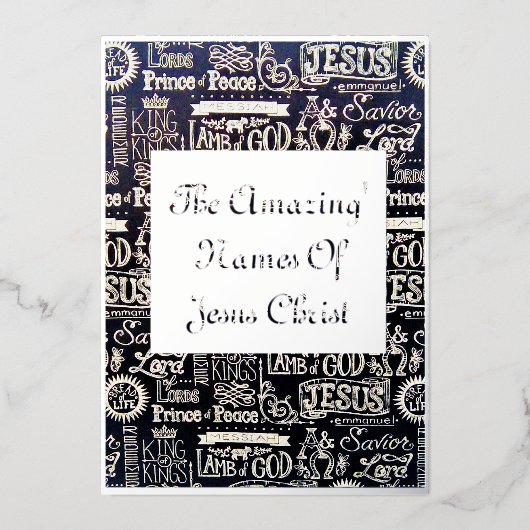 Kerstkaart met folie folie feestdagenkaart (Voorkant)