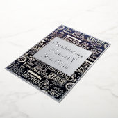 Kerstkaart met folie folie feestdagenkaart (Gedraaid)