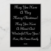 Kerstkaart met folie folie feestdagenkaart (Achterkant)