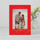 Kerstkaart met folie folie feestdagenkaart (Staand Voorkant)