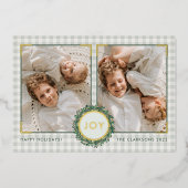 Kerstkaart met folie kerstkaart Kerstmis Feestdagenkaart (Voorkant)