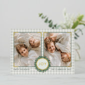 Kerstkaart met folie kerstkaart Kerstmis Feestdagenkaart (Staand Voorkant)