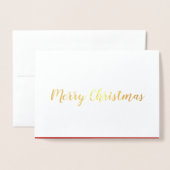 Kerstkaart met folie kerstwens kaarten (Voorkant met envelop)