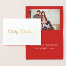 Kerstkaart met folie kerstwens kaarten