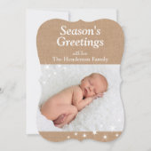 Kerstkaart met fonkelende lichten (Voorkant)