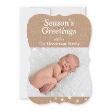 Kerstkaart met fonkelende lichten