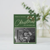 Kerstkaart met foto (Staand voorkant)