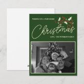 Kerstkaart met foto (Voorkant / Achterkant)