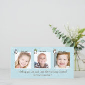 Kerstkaart met foto (Staand voorkant)