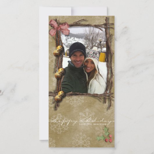 Kerstkaart met foto (Voorkant)
